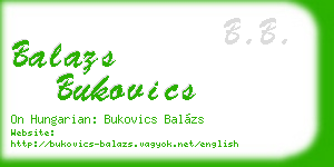 balazs bukovics business card